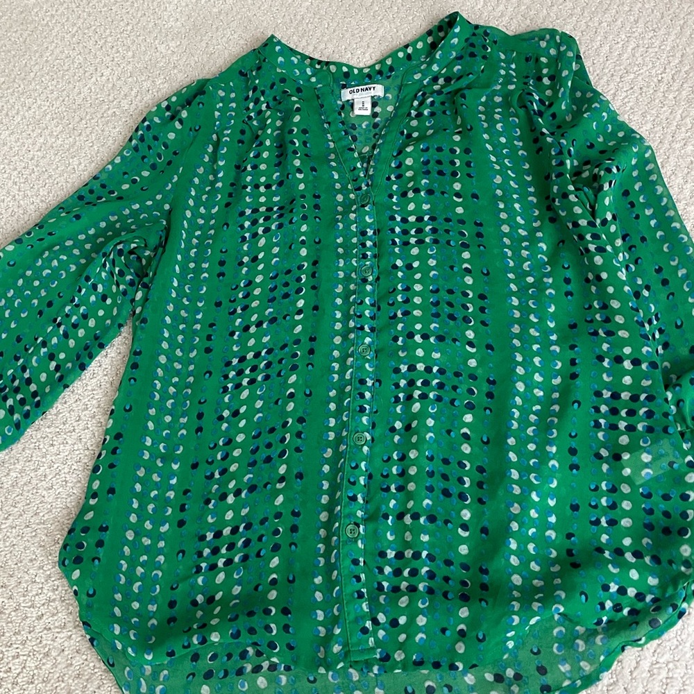 Old Navy Green Blouse